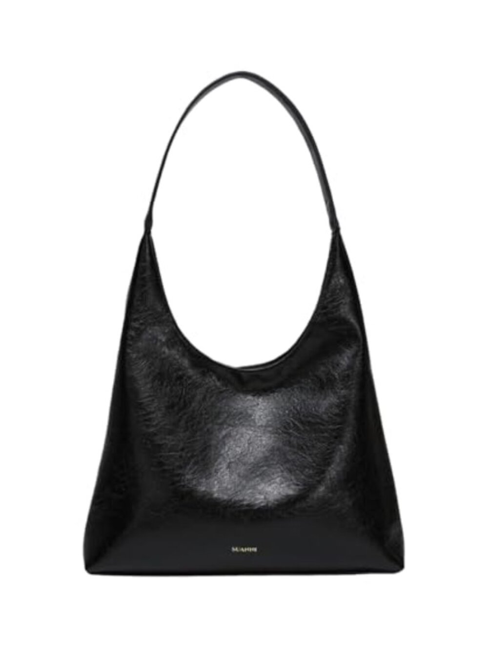 Slouchy Hobo Bag for Women, Large Black Vegan Leather Shoulder Tote Purse